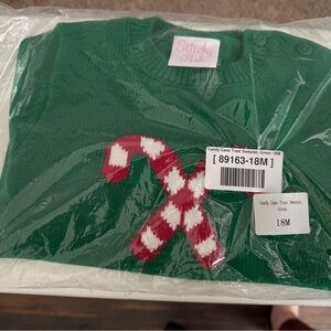 Candy Cane Treat Sweater, Green